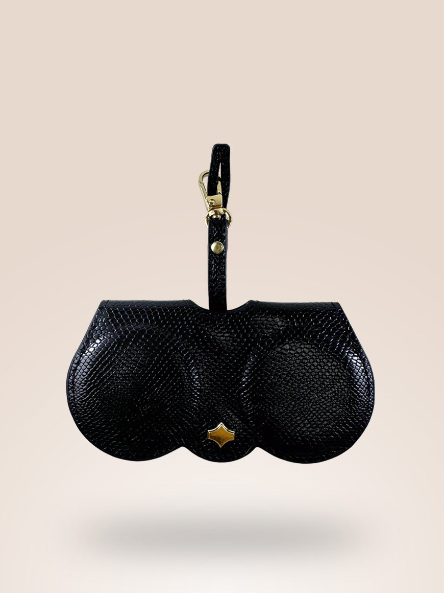Snake Pattern Sunglasses Case & Bag Charm