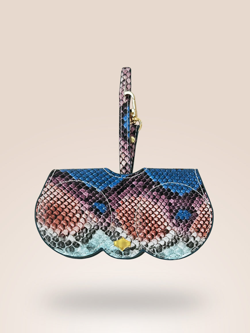 Snake Pattern Sunglasses Case & Bag Charm