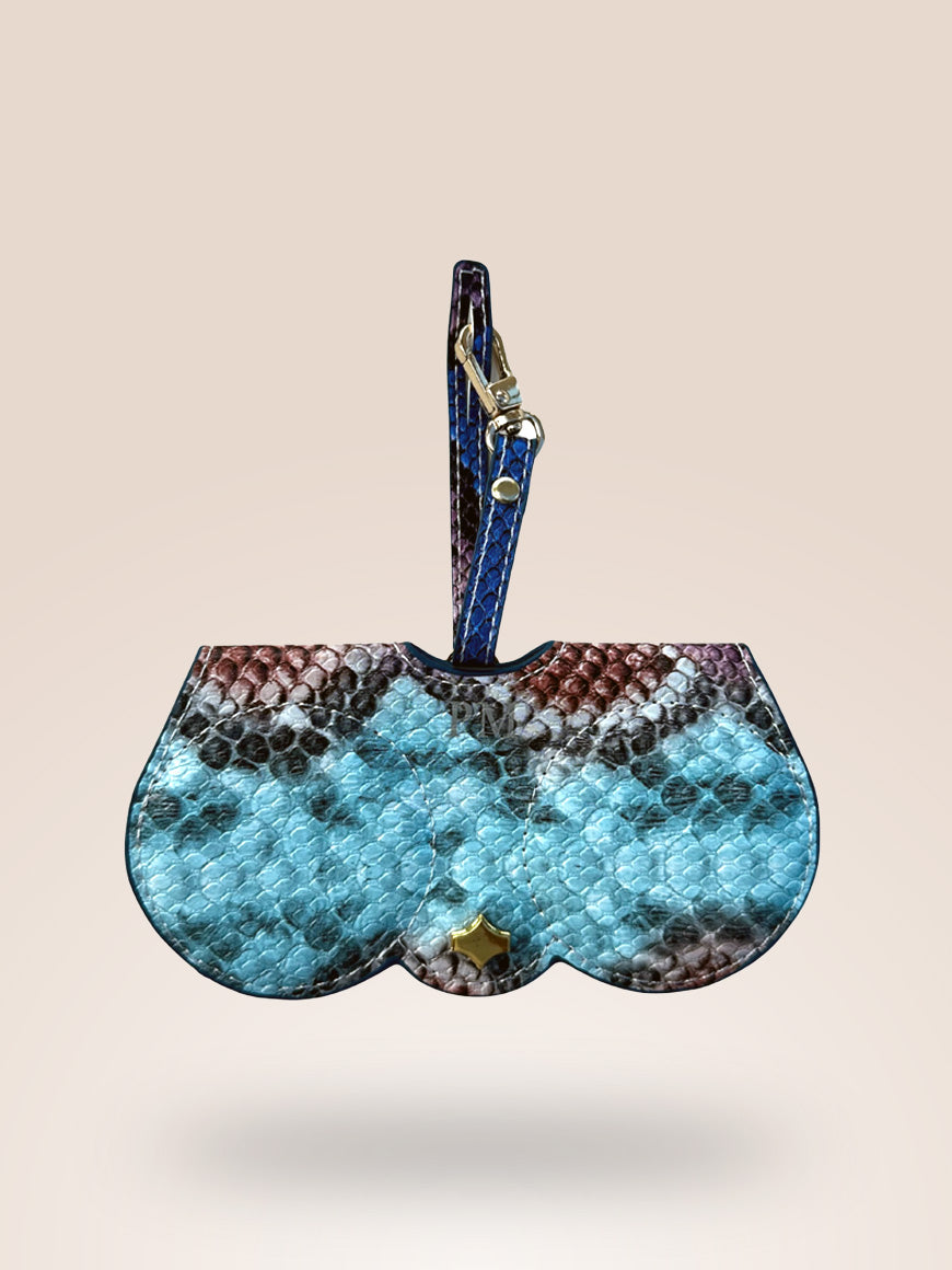 Snake Pattern Sunglasses Case & Bag Charm