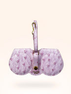 Pink Ostrich Clip-On Sunglasses Case
