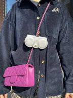 Set of 3: Snake Silver, Brown Ostrich, and Heart Charm Trio