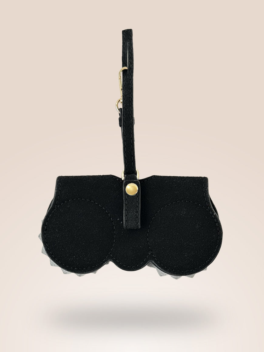 블랙 스웨이드 스타일 아이웨어 케이스 챠밍 | 선글라스 홀더