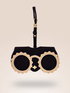 블랙 스웨이드 스타일 아이웨어 케이스 챠밍 | 선글라스 홀더