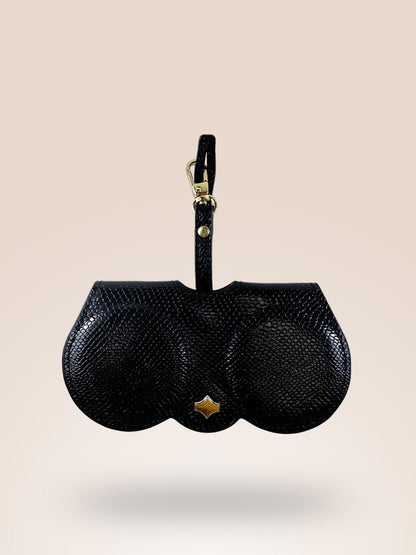 Snake Pattern Sunglasses Case & Bag Charm