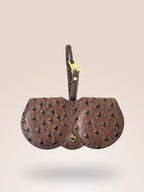 Set of 3: Snake Silver, Brown Ostrich, and Heart Charm Trio