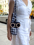 블랙 스웨이드 스타일 아이웨어 케이스 챠밍 | 선글라스 홀더