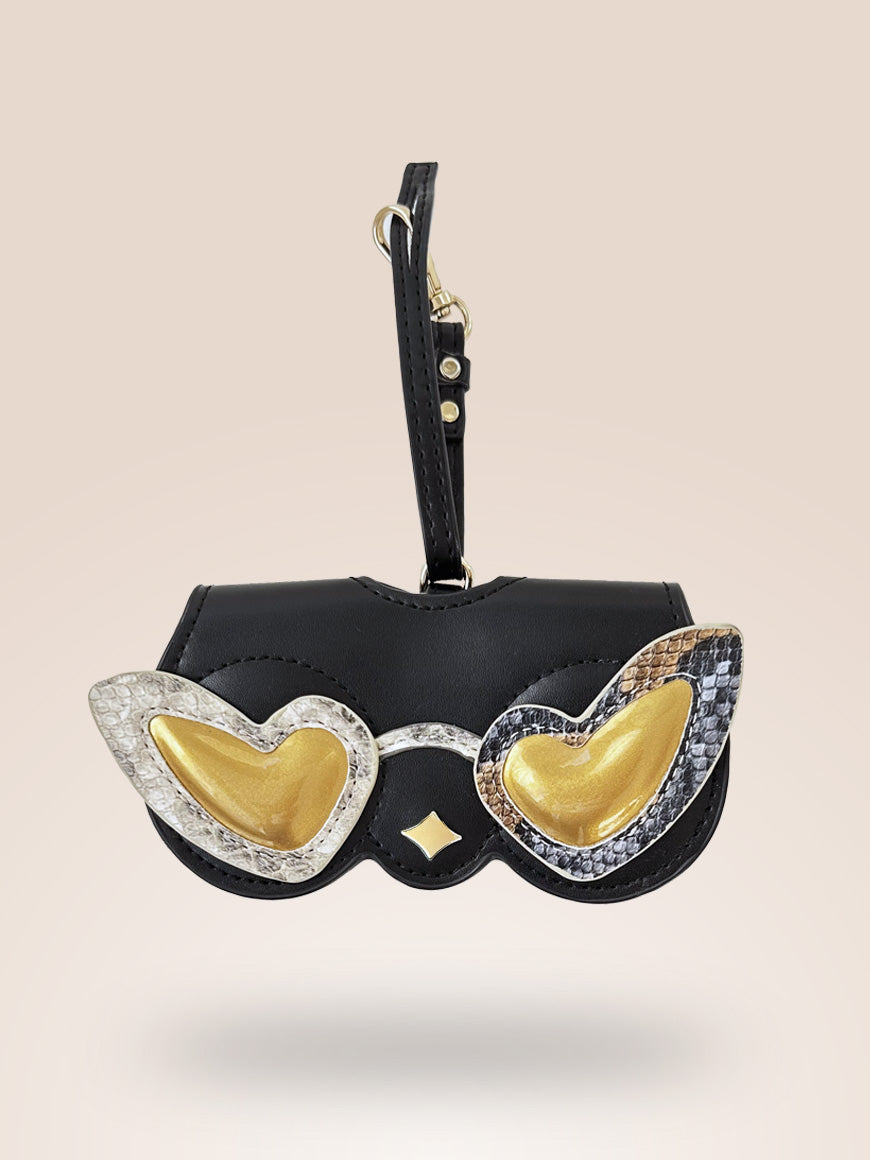 Set of 3: Snake Silver, Brown Ostrich, and Heart Charm Trio