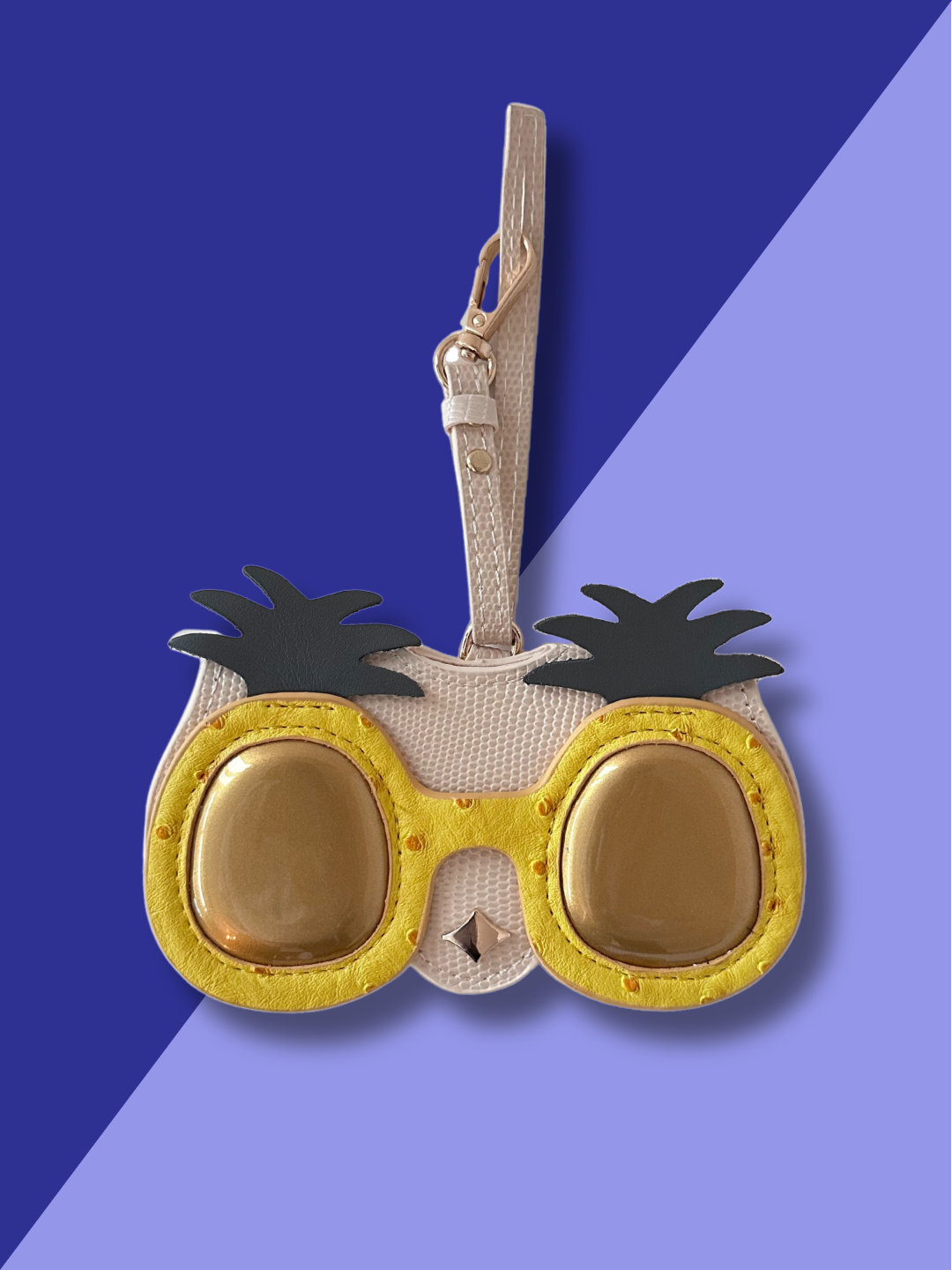 🍍 Summer Pineapple Eyewear Tote - Charm & Sunglass Holder 🍍