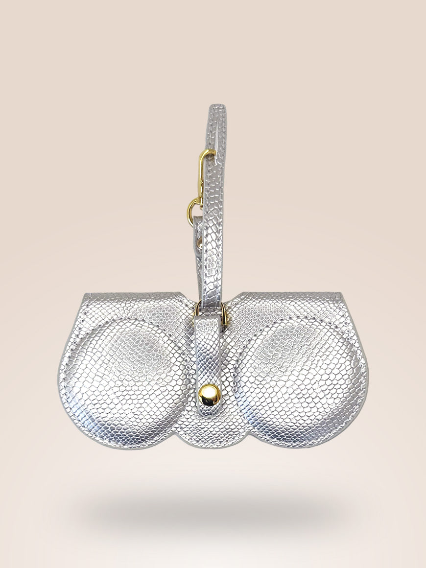 Silver Clip-On Sunglasses Case