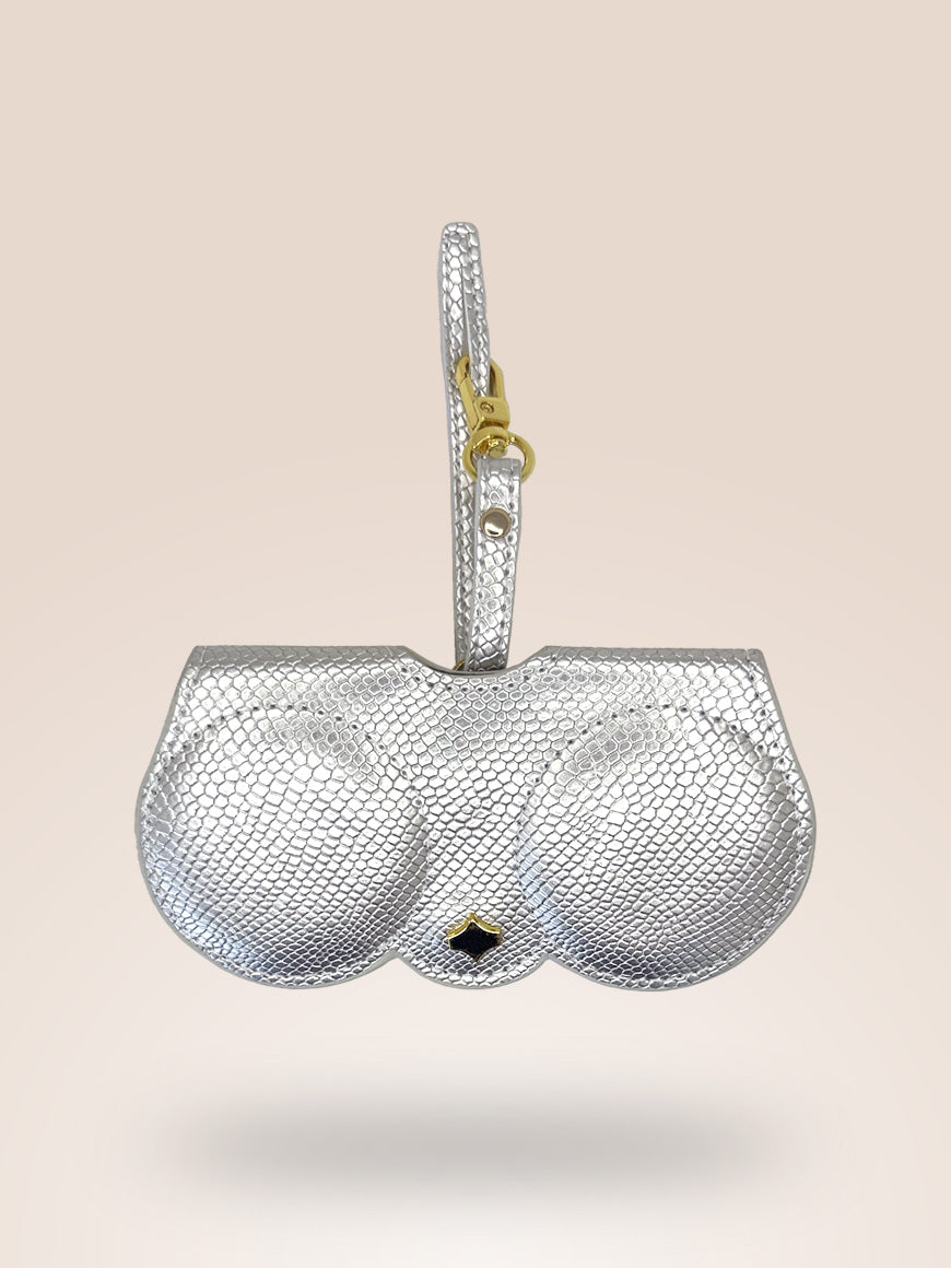 Silver Clip-On Sunglasses Case