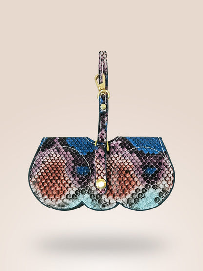 Snake Pattern Sunglasses Case & Bag Charm