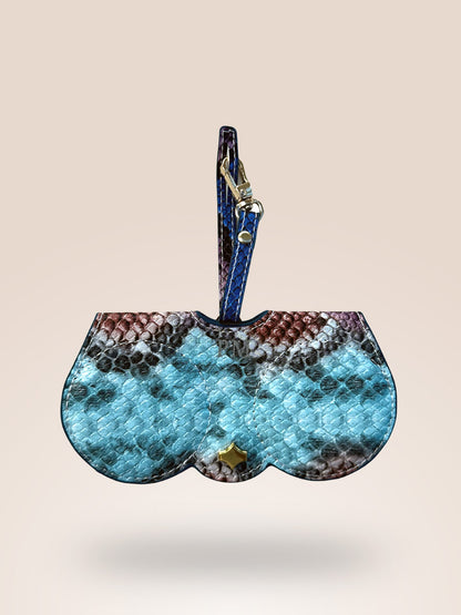 Snake Pattern Sunglasses Case & Bag Charm