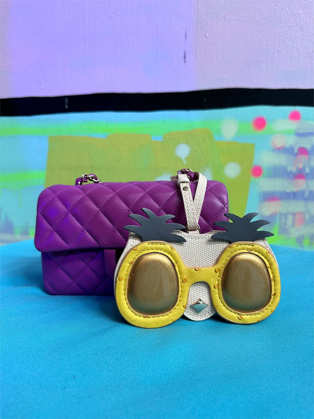 🍍 여름 파인애플 안경 토트백 - 매력 &amp; 선글라스 홀더 🍍