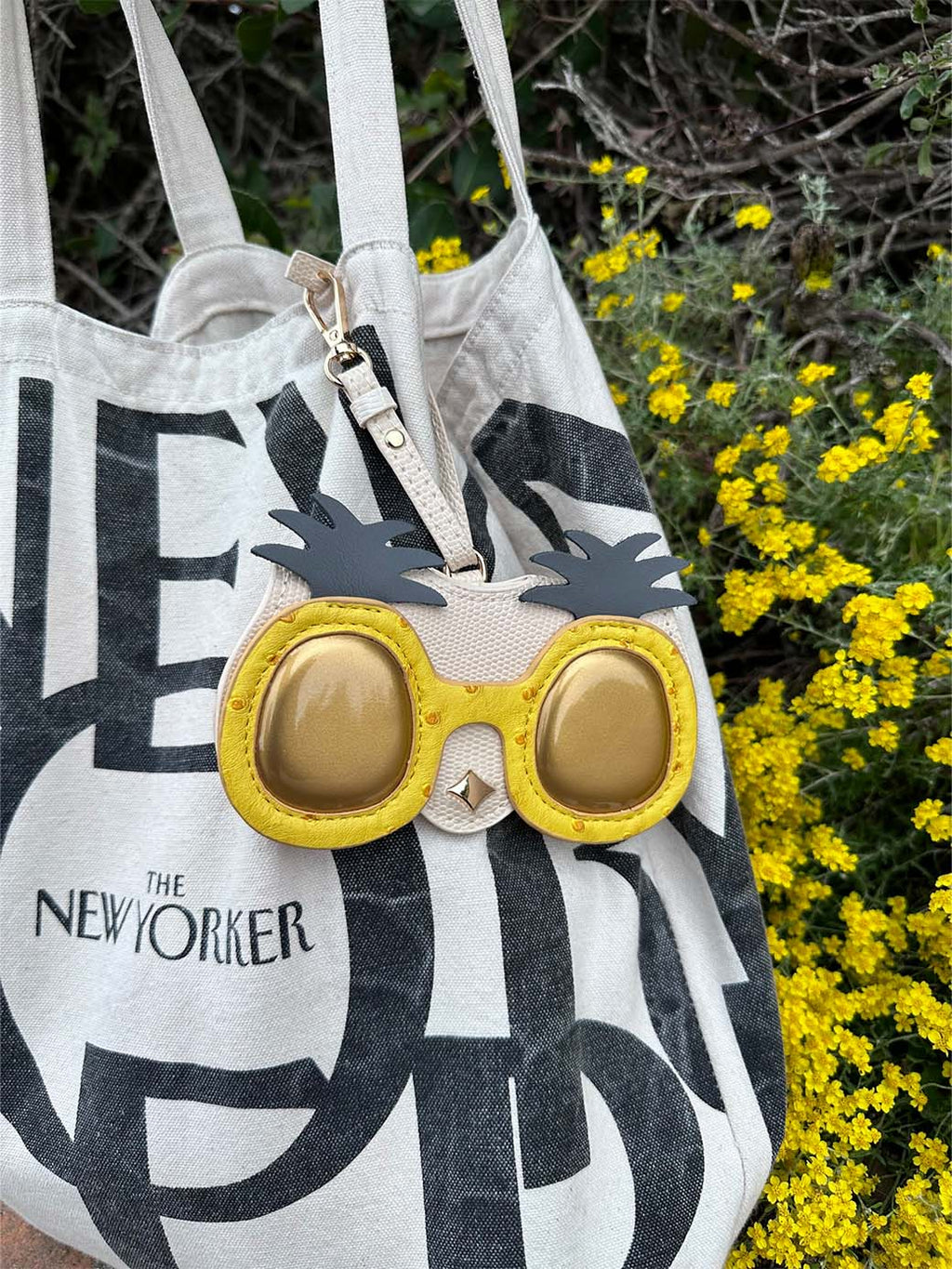 🍍 여름 파인애플 안경 토트백 - 매력 &amp; 선글라스 홀더 🍍