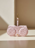 Pink Ostrich Clip-On Sunglasses Case