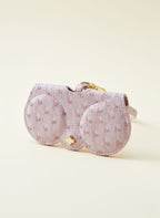 Pink Ostrich Clip-On Sunglasses Case